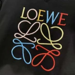 Loewe Men Anagram Regular Fit Sweatshirt in Cotton-Black/Red
