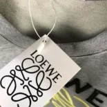 Loewe Men Anagram Regular Fit Sweatshirt in Cotton-Gray/Yellow