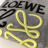 Loewe Men Anagram Regular Fit Sweatshirt in Cotton-Gray/Yellow