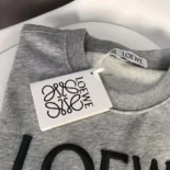 Loewe Men Anagram Regular Fit Sweatshirt in Cotton-Gray/Yellow