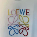 Loewe Men Anagram Regular Fit Sweatshirt in Cotton-WhiteRed
