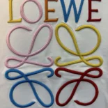 Loewe Men Glitch Anagram T-shirt in Cotton-White/Red