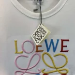 Loewe Men Glitch Anagram T-shirt in Cotton-White/Red