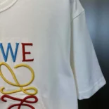 Loewe Men Glitch Anagram T-shirt in Cotton-White/Red