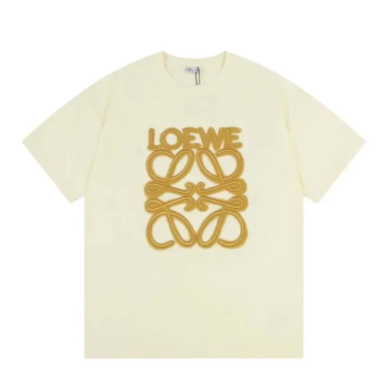 Loewe Men LOEWE Neon T-shirt in Cotton-White/Gold