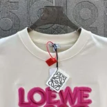 Loewe Men LOEWE Neon T-shirt in Cotton-WhitePink