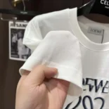 Loewe Men Loewe Men Loose Fit T-shirt in Cotton-White/Black