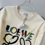 Loewe Men Loose Fit T-shirt in Cotton-White/Black