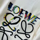 Loewe Men Loose Fit T-shirt in Cotton-White/Black