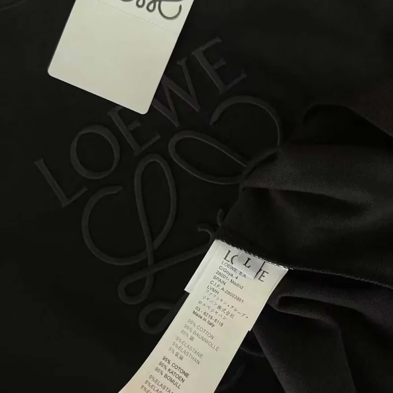 Loewe Men Oversize Fit T-shirt in Cotton-Black