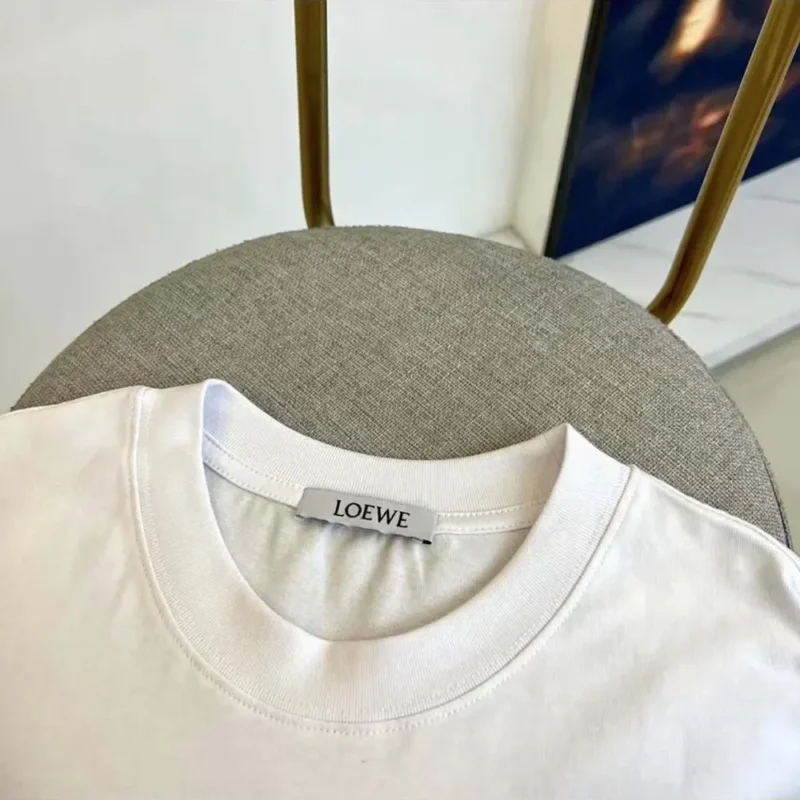 Loewe Men Oversize fit T-shirt in Cotton-White