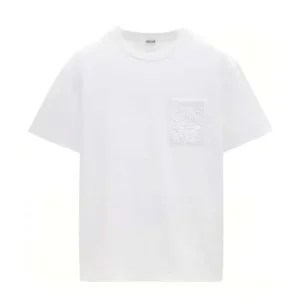 Loewe Men Relaxed Fit T-shirt in Cotton-White