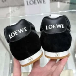 Loewe Unisex Ballet Runner 2.0 in Nylon and Calfskin-Black LLBR282X01