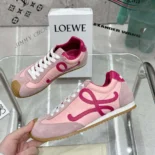 Loewe Unisex Ballet Runner 2.0 in Nylon and Calfskin-Pink LBR2282X14