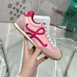Loewe Unisex Ballet Runner 2.0 in Nylon and Calfskin-Pink LBR2282X14