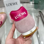 Loewe Unisex Ballet Runner 2.0 in Nylon and Calfskin-Pink LBR2282X14