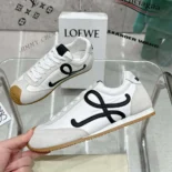 Loewe Unisex Ballet Runner 2.0 in Nylon and Calfskin-White LLBR282X01