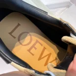 Loewe Unisex Flow Runner in Nylon and Suede-Gold/Black L815282X39