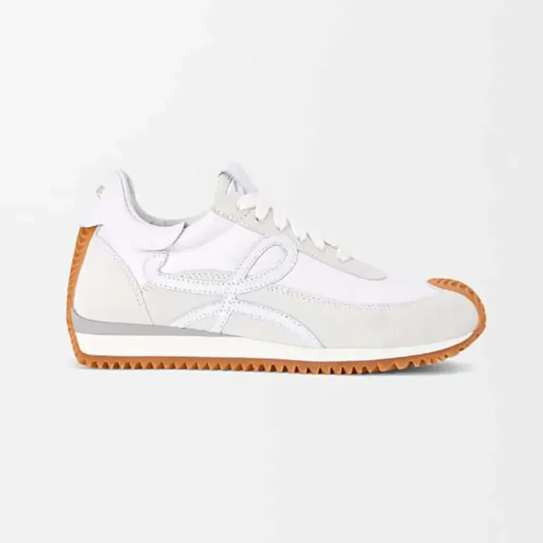 Loewe Unisex Flow Runner in Nylon and Suede-White L815282X35
