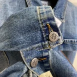 Loewe Women Anagram Short Jacket in Denim-Navy