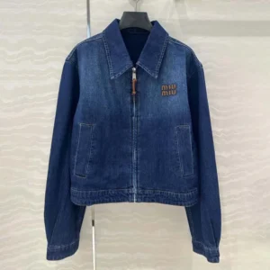 Miu Miu Women Denim Trucker Jacket GWB25216T8