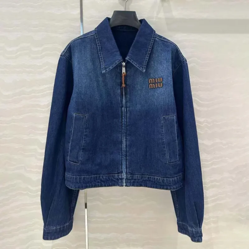 Miu Miu Women Denim Trucker Jacket GWB25216T8