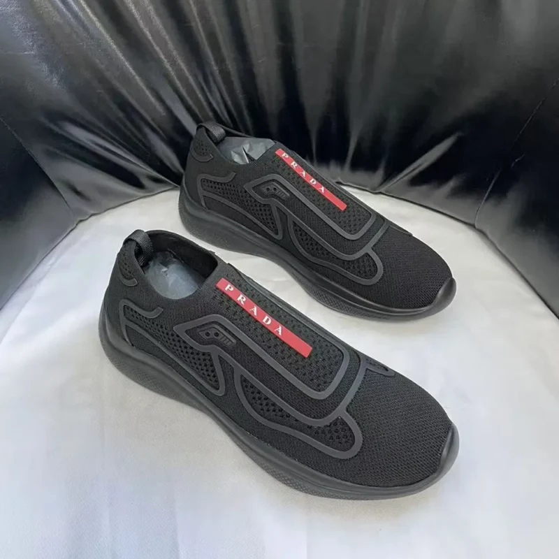 Prada Men Americas Cup Knit Slip-On-Black