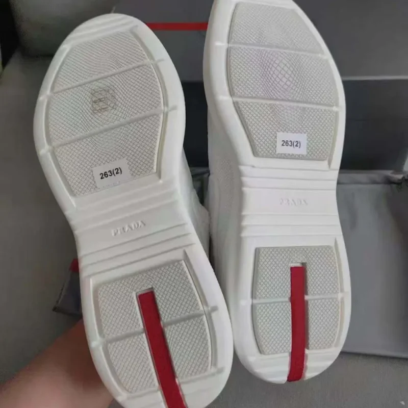 Prada Men Americas Cup Knit Slip-On-White
