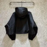 Prada Women Re-Nylon Cropped Jacket-Black 29X900