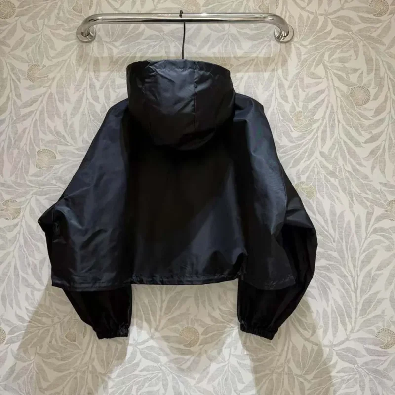 Prada Women Re-Nylon Cropped Jacket-Black 29X900
