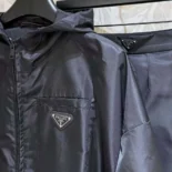 Prada Women Re-Nylon Cropped Jacket-Black 29X900