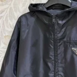 Prada Women Re-Nylon Cropped Jacket-Black 29X900