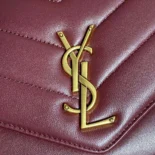 Saint Laurent YSL Women Loulou Medium in Matelasse Lambskin-Bordeaux