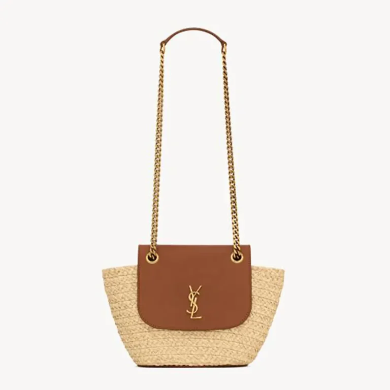 Saint Laurent YSL Women Mini Manon in Raffia 774269GAAED905