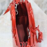 Saint Laurent YSL Women Sac De Jour in Crocodile Embossed Leather Nano-Red