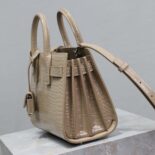 Saint Laurent YSL Women Sac De Jour in Crocodile Embossed Leather Nano-Sandy