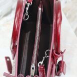 Saint Laurent YSL Women Sac De Jour in Embossed Crocodile Leather Baby-Maroon