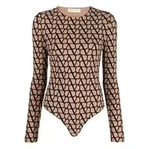 Valentino Women Toile Iconographe Iodysuit-Brown
