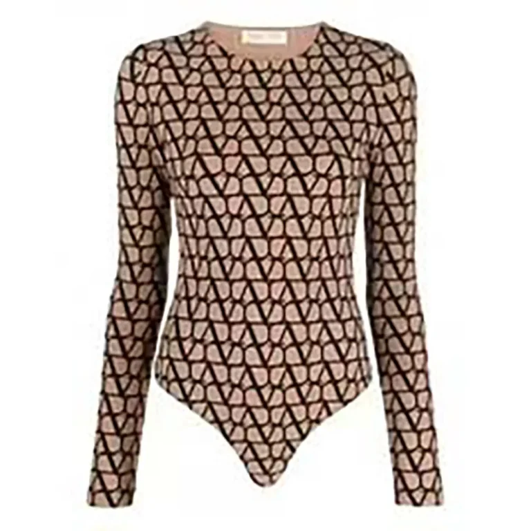 Valentino Women Toile Iconographe Iodysuit-Brown