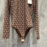 Valentino Women Toile Iconographe Iodysuit-Brown