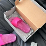 Balenciaga Unisex Pool Transparent Slide Sandal in Pink Rubber