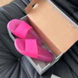 Balenciaga Unisex Pool Transparent Slide Sandal in Pink Rubber