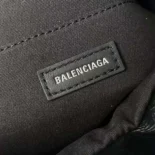 Balenciaga Women Monaco Large Chain Bag in Black/Silver Arena Calfskin