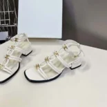 Celine Women Clemence Multi Triomphe Sandal in Lambskin 361233958C