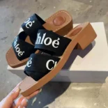 Chloe Women Woody Heeled Mule-Black CHC22U550Z3001