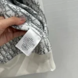 Hooded Track Jacket White Cotton Knit and Cashmere