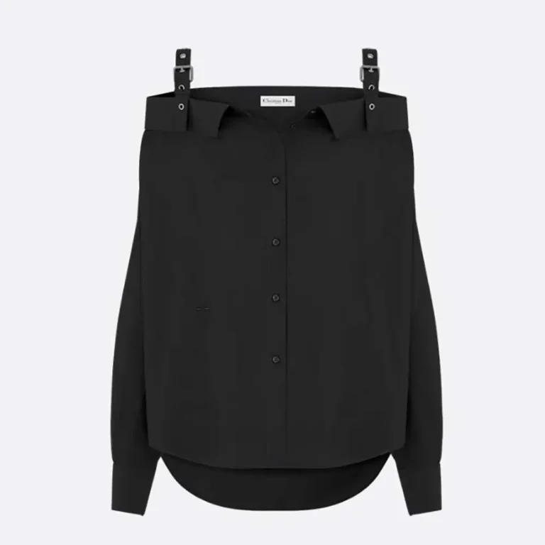 Dior Women Blouse Black Cotton Poplin 521B85A3356_X9000