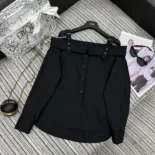 Dior Women Blouse Black Cotton Poplin 521B85A3356_X9000