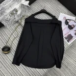 Dior Women Blouse Black Cotton Poplin 521B85A3356_X9000