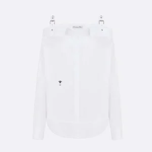 Dior Women Blouse White Cotton Poplin 521B85A3356_X0100